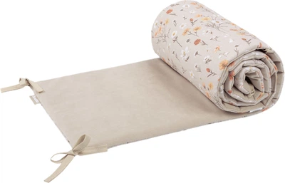 Ochraniacz do łóżeczka Sensillo Velvet Bloom beżowy 180x30 cm (5903076324689)