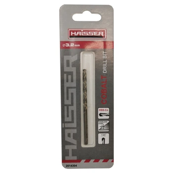 Свердло HAISSER HSS COBALT INDUSTRIAL по металу 3.2х36х65 мм din 338 1 штука кобальтове