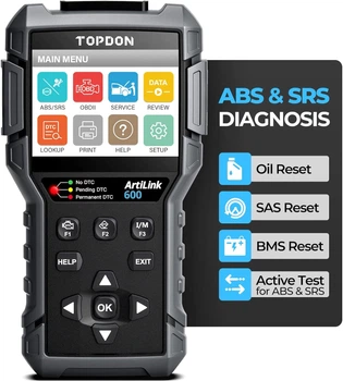 Діагностичний інструмент до автомобіля TOPDON AL600 зчитувач кодів ABS SRS (my-8014)