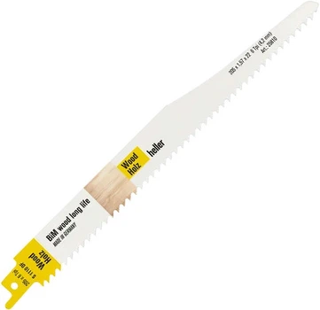Пилки шабельні Heller BIM S1110DF до дерева 205 x 1.57 x 22 мм 5 шт (4010159258104)