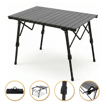 Алюминиевый раскладной туристический стол LEOBRO Pro Camp Black Alu (LB-1064) Алюминиевый раскладной туристический стол LEOBRO Pro Camp Black Alu (LB-