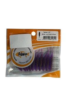 Силиконовая приманка FishUp Tanta 1.5" (10pcs.), #016 - Lox/Green & Black,10013104