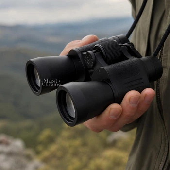 Бинокль туристический ударопрочный Binoculars 50x50 для путешествий и спорта с центральной фокусировкой, дальнобойный влагостойкий прибор для охоты с диоптрийной настройкой и просветленной оптикой, B-60