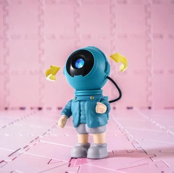 Проєктор зоряного неба Astronaut Infinity Star з картриджами, нічник астронавт з пультом, LED лампа космосу для дитячої кімнати