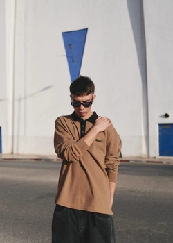 Лонгслив-поло мужской Diverse CLTN SK8 LG POLO 2XL Кэмел (5905384244482)
