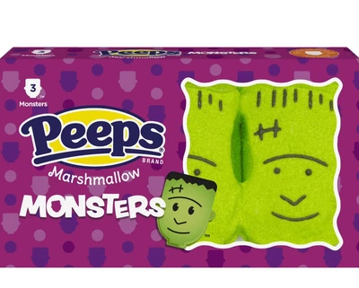 Маршмеллоу Peeps Marshmallow Candy Halloween Green Frankenstein Monster 3шт, 42г