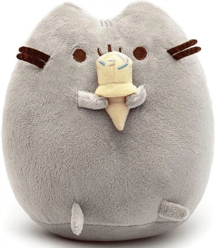 Мягкая игрушка Pusheen Cat с мороженым в лапках 15см Серый