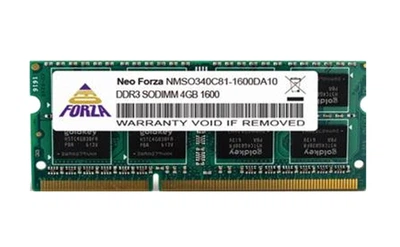 Оперативна пам`ять 4 ГБ, DDR3L, для ноутбуків, Neo Forza (1600 МГц, 1.35В, NMSO340C81-1600DA20) Б/В