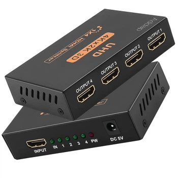 Коммутатор видеосигнала на 4 HDMI порта с поддержкой 4К, активный сплиттер разветвитель OEM HVS02