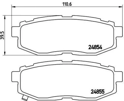 Колодки гальмові BREMBO P78018 Subaru Tribeca, Outback, Legacy, Impreza, Forester 26696SG000, 26696XA000, 26696XA010