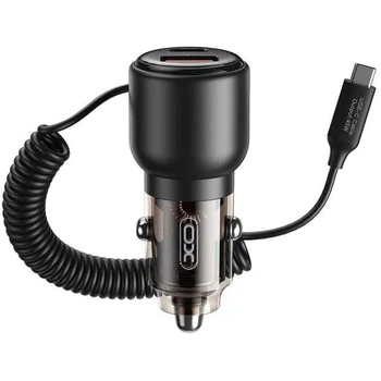 Автомобільний зарядний пристрій XO-CC59 Type-C USB-A+ USB-C 110W (чорний)