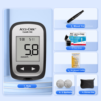 Глюкометр Roche Accu-Chek Performa для домашнего использования, высокоточный, с интеллектуальной навигацией (50 тест-полосок + ланцеты)