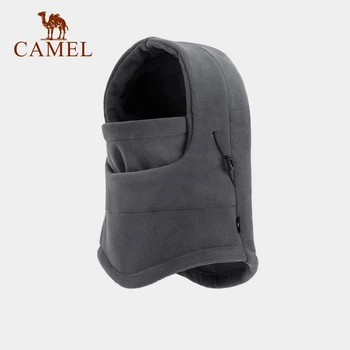 Ветрозащитная зимняя велосипедная балаклава CAMEL, теплая накидка на голову с флисовой подкладкой для мужчин и женщин, непромокаемая маска для лица A1W3E3113 темно-серого цвета