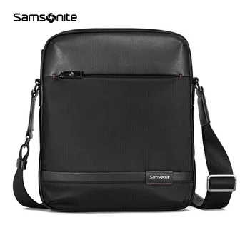 Сумка Samsonite Crossbody, високоякісна чоловіча сумка через плече, сатчел з мікрофібри, модна чоловіча сумка, повсякденна та практична, чорна TN5*09004