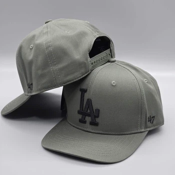 Кепка з прямим козирком снепбек snapback LA 47 Los Angeles Хакі