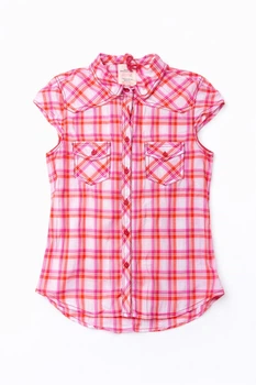Сорочка Bershka 6212-928 рожевий клітинка S