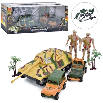 Игровой набор Armored Tank: танк, 2 джипа, 2 фигурки солдат, оружие (2 цвета) (6615-16)