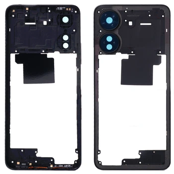 Рамка корпусу для Xiaomi Poco C65 (чорна без скла камери)