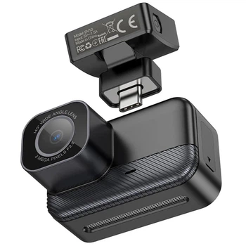 Видеорегистратор автомобильный Hoco DV10 Mini Screen Dashcam Full HD 1080P с IPS-дисплеем 1.47" и углом обзора 140° Черный