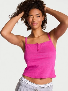 Женский топ Victoria's Secret (987432546976) Pointelle Henley Cami XL розовый