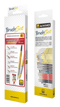 Zestaw pędzli AK Interactive Ammo Beginners Set 6 szt. (8432074078227)