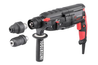 Перфоратор прямий Intertool Storm WT-0171, 1000 Вт, 3 режими, швидкознімний патрон, кейс, 3.2 Дж