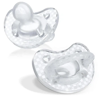 Пустышка Chicco PhysioForma Crystal, силикон, 16-36 мес., 2 шт., цвет белый (73086.31)