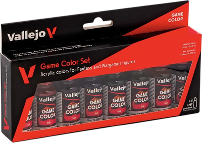 Zestaw farb akrylowych Vallejo Game Color – Tusze do gier 8 szt x 18 ml (8429551722964)