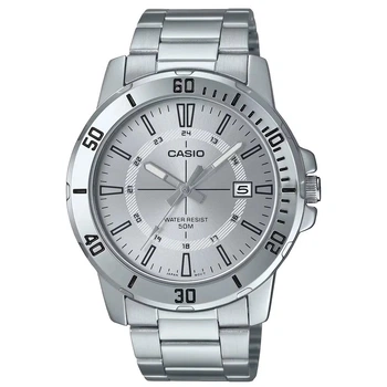 Мужские часы Casio MTP-VD01D-7C Серебристые ( AT1141-0586 )