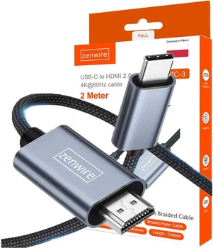 Kabel Zenwire ZC-3 USB-C - HDMI 2 m Grey (5904507528164)
