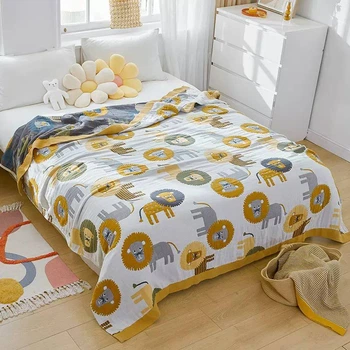 Муслиновый плед покрывало Cappone 2737 4 слоя 200×230 см