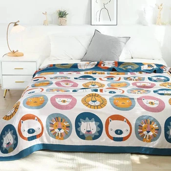 Муслиновый плед покрывало Cappone 2735 4 слоя 150×200 см