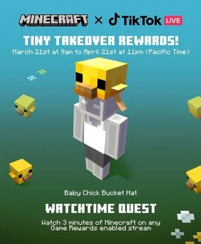 Шапка Minecraft Baby Chick Bucket Hat - Tik Tok | Малыш Цыплёнок (Ключ активации Java & Bedrock Edition)