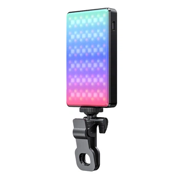Видеосвет RGB прищепка на телефон ноутбук CRI 95+2500-9000К Jmary FM-150RGB