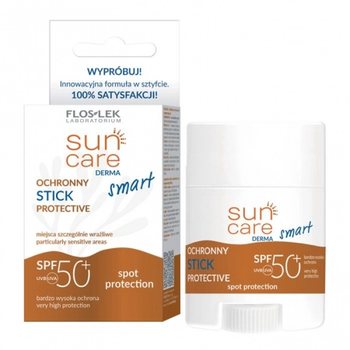 FlosLek Sun Care Derma SPF 50+ захисний стік для чутливих ділянок, від пігментації, 20 г