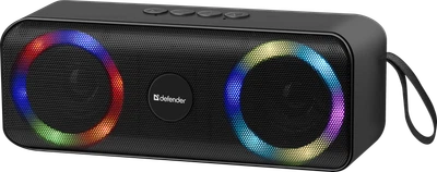 Портативна колонка Defender Q1 10 W, Light/BT/FM/USB/TF/AUX Black (65301) - Уцінка