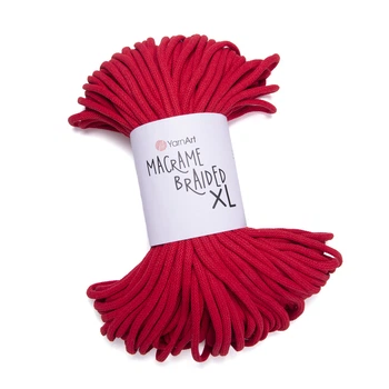 Шнур товстий Macrame Braided XL 10мм 1000г червоний (№773)