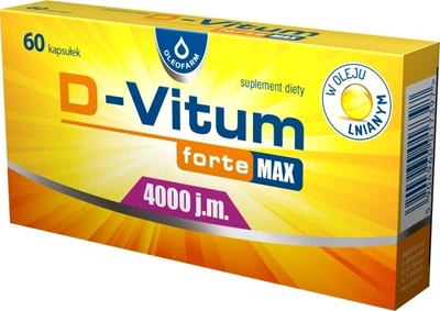 Witamina D Oleofarm D-Vitum Forte Max 4000 60 kapsułek (5904960017397)