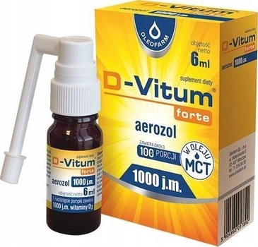 Witamina D3 Oleofarm D-vitum Forte 1000 w sprayu 6 ml (5904960017892)