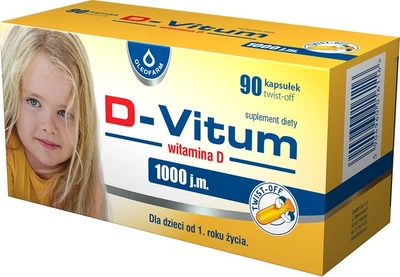 Вітамін D для дітей Oleofarm D-Vitum 1000 90 капсул (5904960017632)