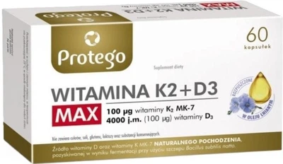 Witaminowy kompleks Salvum Lab Protego K2 + D3 Max 60 kapsułek (5905108790387)