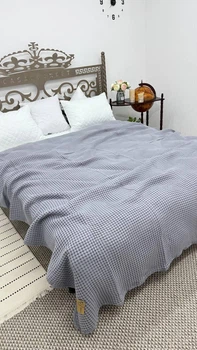 Вафельное покрывало Malloory Home Антиаллергенное 200х230см Светло-серый