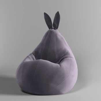 Крісло-мішок SkyPuff Зайчик груша , XXL - 140х100 Велюр Florida Violet, 1401132