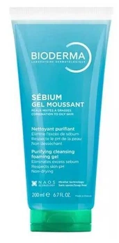 Bioderma Sébium Gel Moussant очищувальний пінистий гель 200 мл Біодерма себіум для вмивання гоління проблемної шкіри обличя