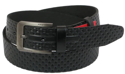Кожаный ремень Skipper 110-130 x 3.8 см Черный (1110-38)