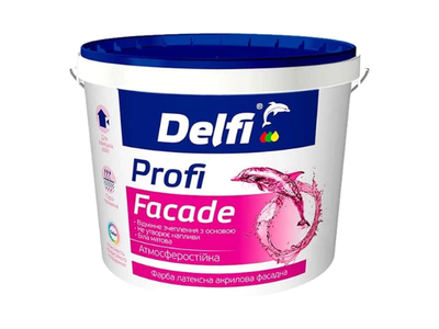 Фарба латексна акрилова фасадна Profi Facade Delfi 14 кг