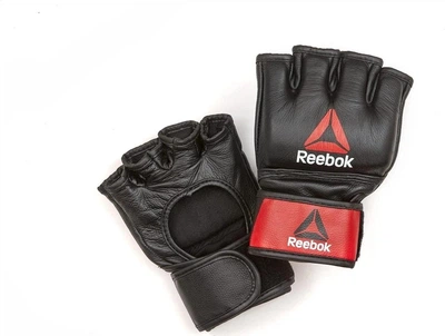 Рукавички для тренінгу ММА Reebok Gloves Leather розмір S, чорно-червоні