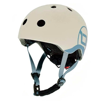 Шлем защитный детский с маячком Scoot and Ride 45-51 см Ash