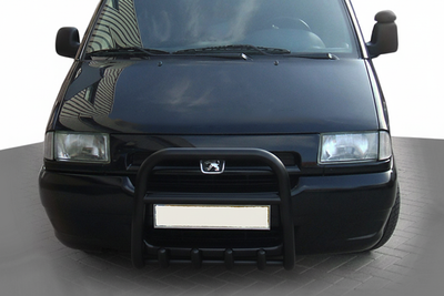 Кенгурятник QT006 Black (нерж) для Citroen Jumpy 1996-2007 рр
