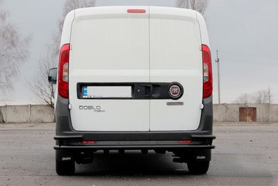 Задняя дуга AK005/2-Двойная Black (нерж.) для Opel Combo 2012-2018 гг